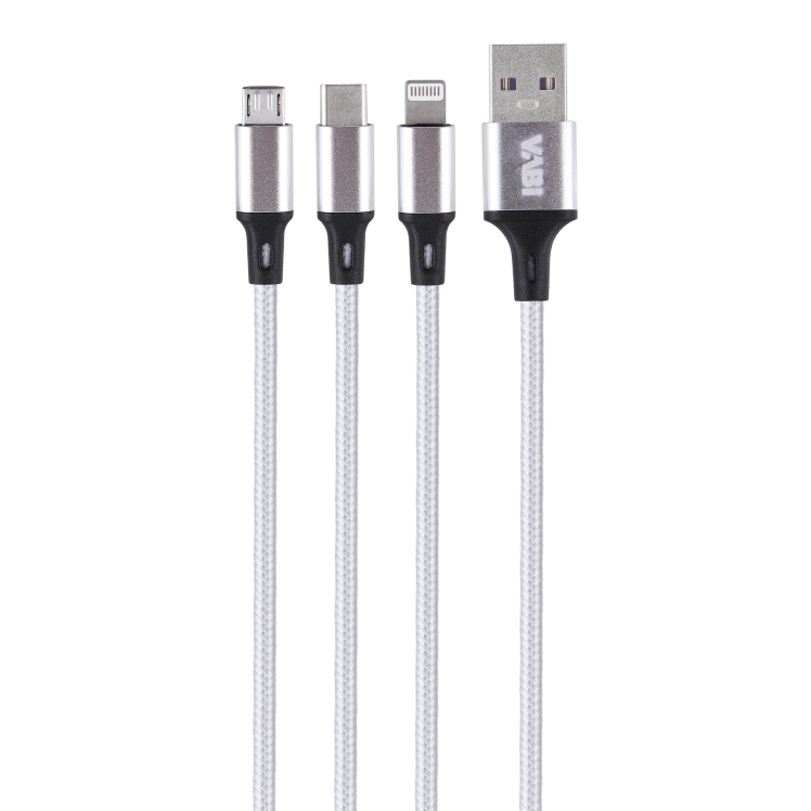 کابل تبدیل USB به Micro-USB/ Type-C / Lightning وابی مدل CA51 (یک به سه)