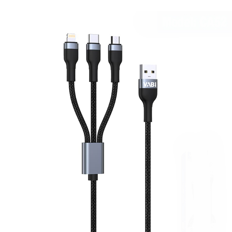 کابل تبدیل USB به Micro-USB/ Type-C / Lightning وابی مدل CA52 (یک به سه)